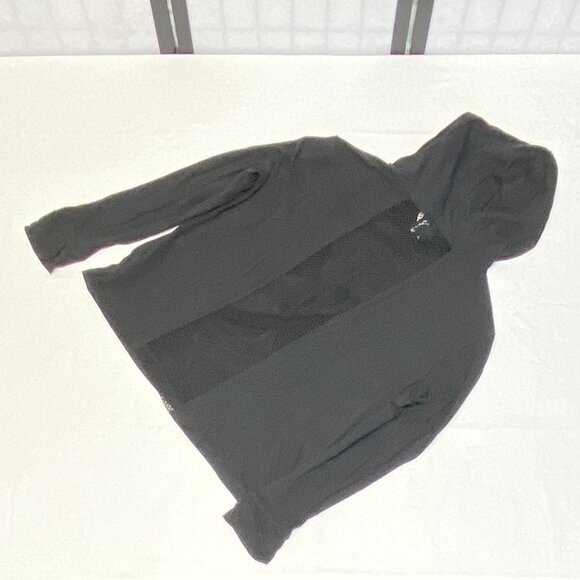 Riot Queen “Game On” Open Mesh Back Graphic Hoodie Black M Streetwear Athleisure - Picture 9 of 14